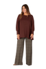 Greta Jersey Top in Cinnamon