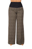 Panta Firenze stampa tweed marrone-beige