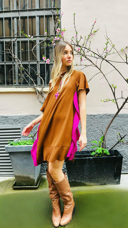 Abito Paris Cacao fuxia