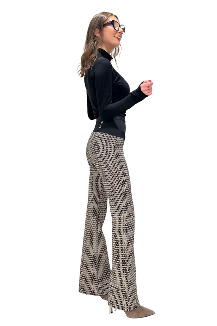 Panta Milano jacquard lurex con baschina
