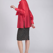 Camicia Cloe in organza fucsia