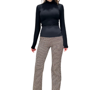 Panta Milano jacquard lurex con baschina