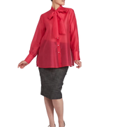 Camicia Cloe in organza fucsia