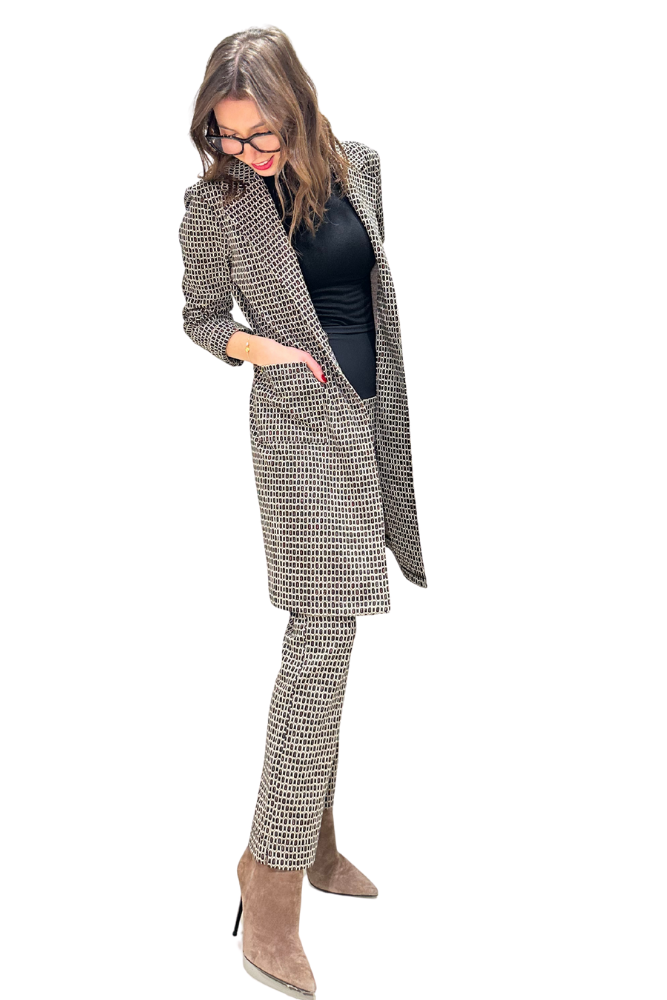 Panta Audrey jacquard lurex