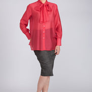 Camicia Cloe in organza fucsia
