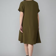 Milano Dress in Army Green