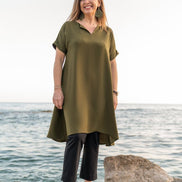 Milano Dress in Army Green