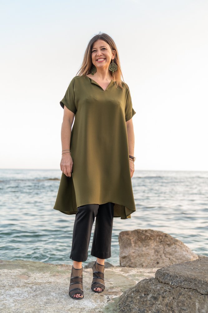 Milano Dress in Army Green