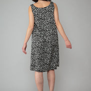 Nina Dress in Black Animal Print