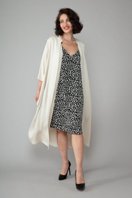 Nina Dress in Black Animal Print