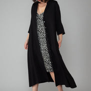 Nina Dress in Black Animal Print