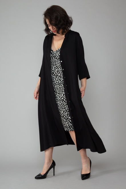 Nina Dress in Black Animal Print