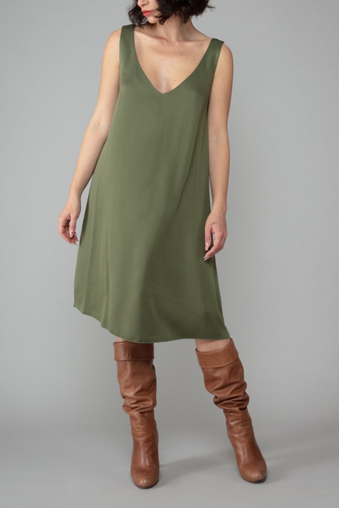 Abito Nina Verde Militare