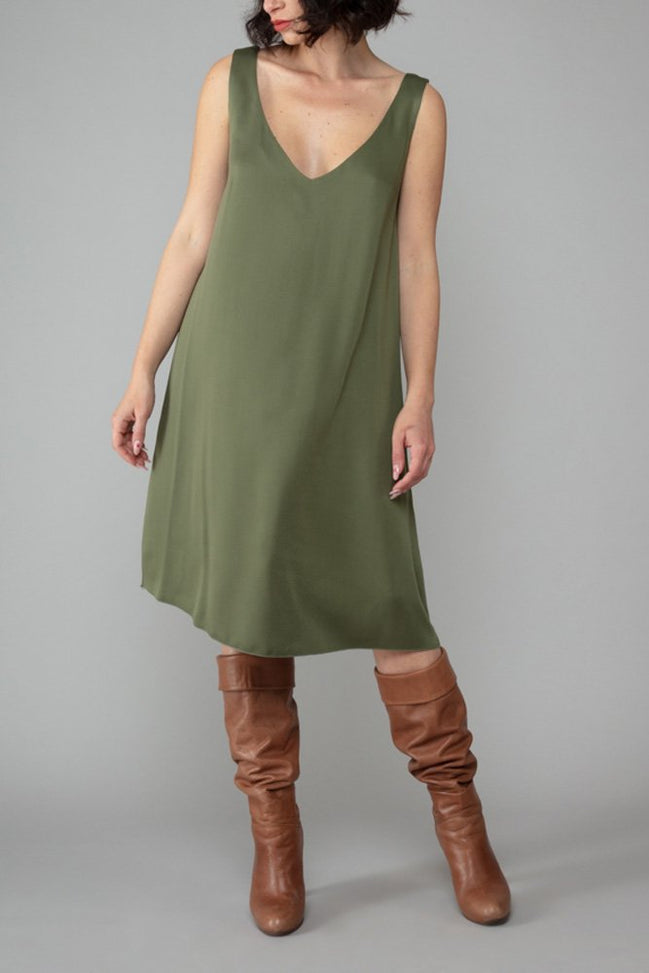 Abito Nina Verde Militare