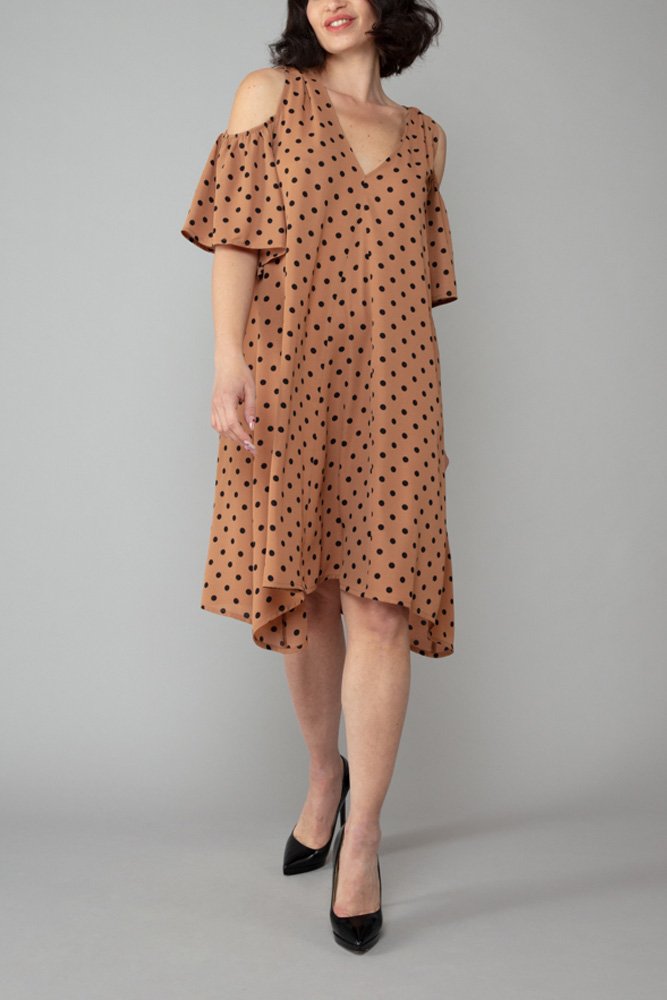Abito Tulip Fantasia Pois Nude