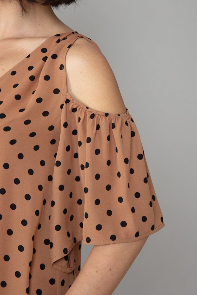 Abito Tulip Fantasia Pois Nude