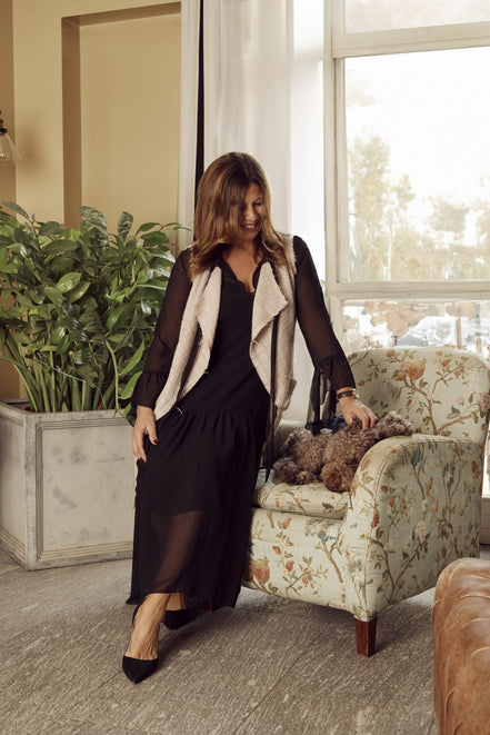 Abito Romantic Saint Tropez voile nero