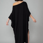 Ponza Dress in Black Viscose