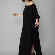 Ponza Dress in Black Viscose