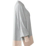 Camicia Paris pois lurex rosa su grigio