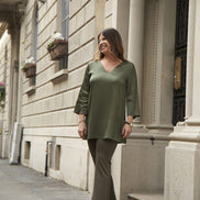 Panta Milano jacquard militare con baschina