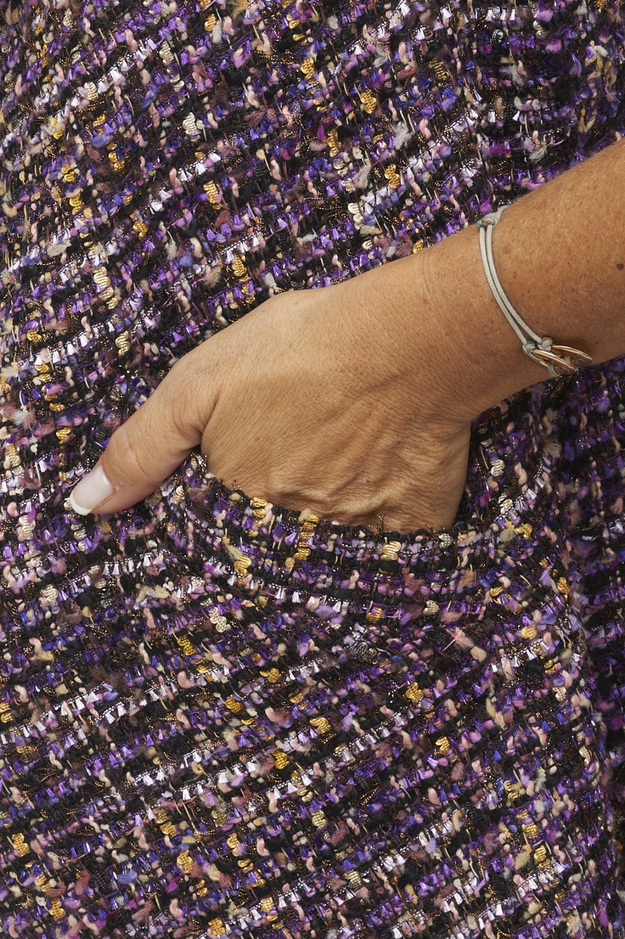 Gilet Barcelona bouclè viola