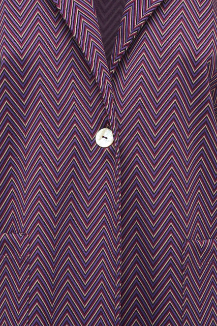 Procida Jacket in Purple Herringbone