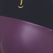 Panta donna in ecopelle viola con spacchi frontali – Panta NY