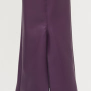 Panta donna in ecopelle viola con spacchi frontali – Panta NY
