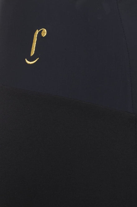 Panta Ny con spacchi frontali in punto Milano nero