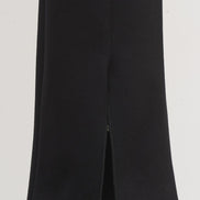 Panta Ny con spacchi frontali in punto Milano nero