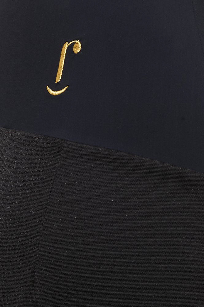 Panta Firenze lurex nero con baschina