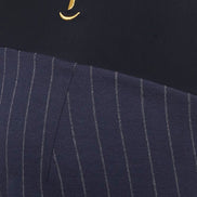 Panta Firenze gessato blu con baschina