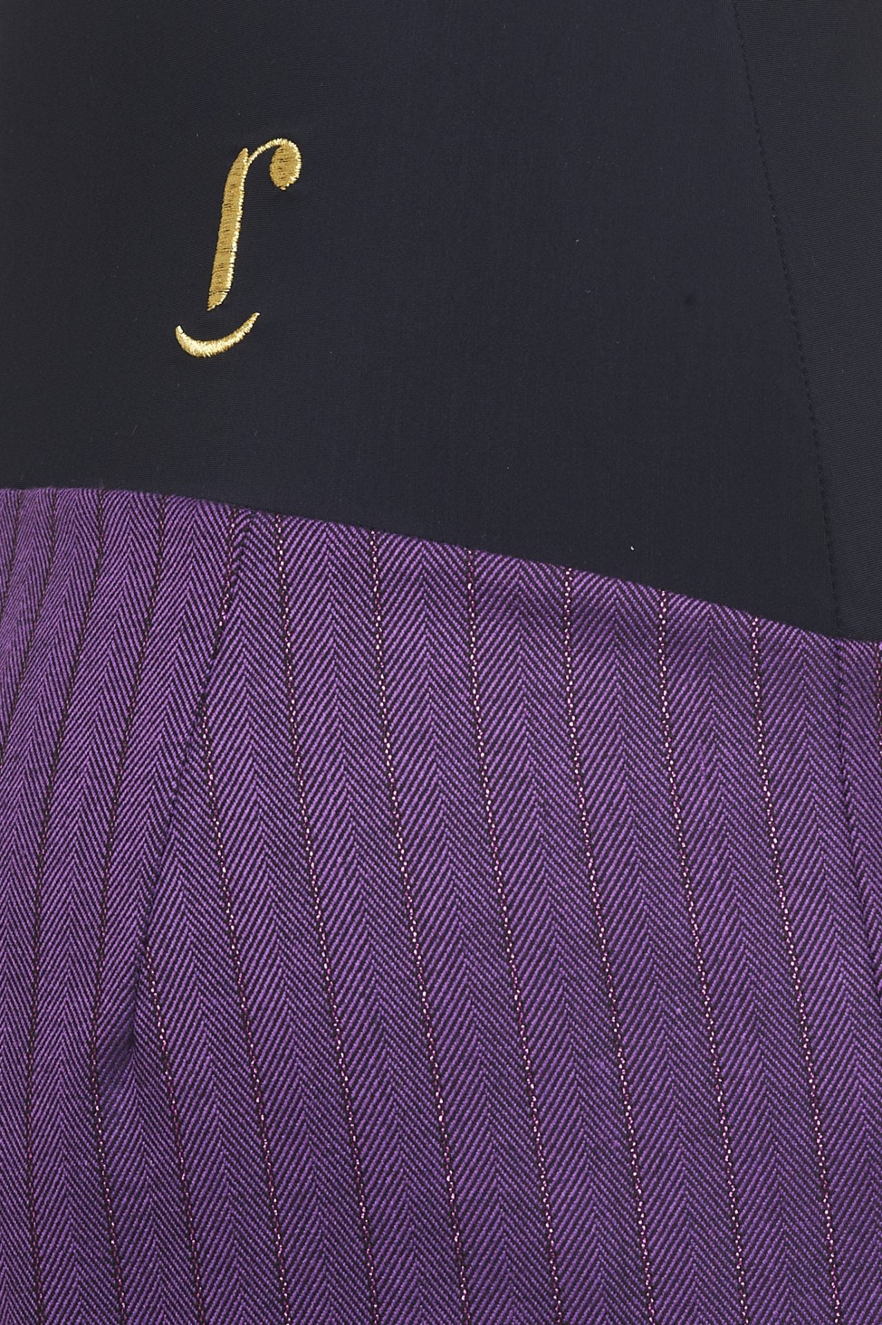 Panta Havana gessato viola con baschina