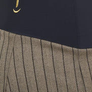 Panta Havana gessato marrone con baschina