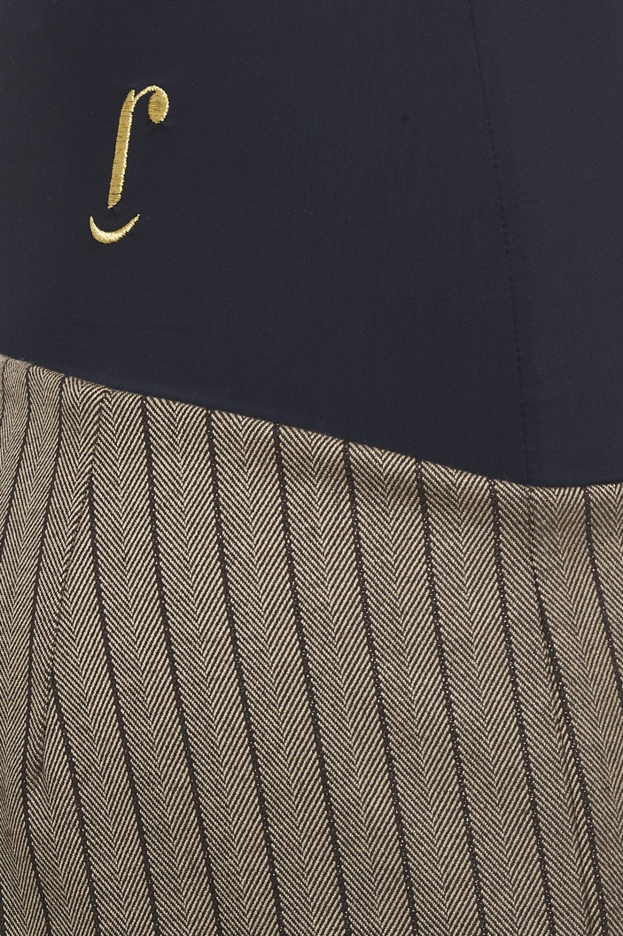 Panta Havana gessato marrone con baschina