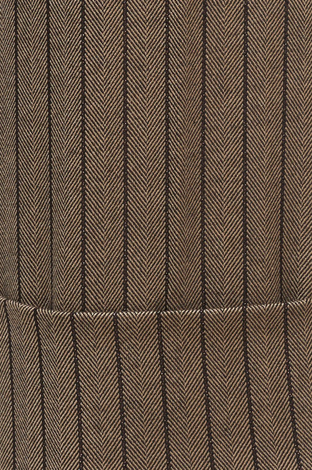 Panta Havana gessato marrone con baschina