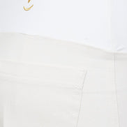 Jeans Wide Leg bianco con baschina