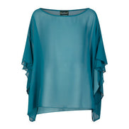 Top Capri voile ottanio