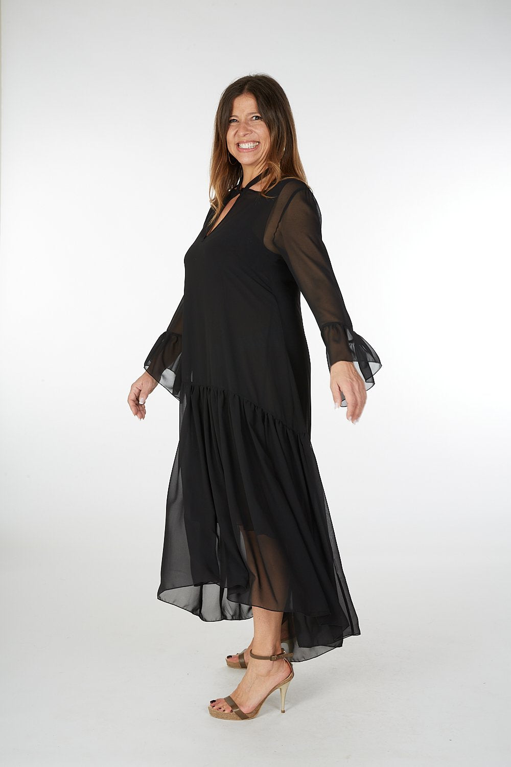 Abito Romantic Saint Tropez voile nero