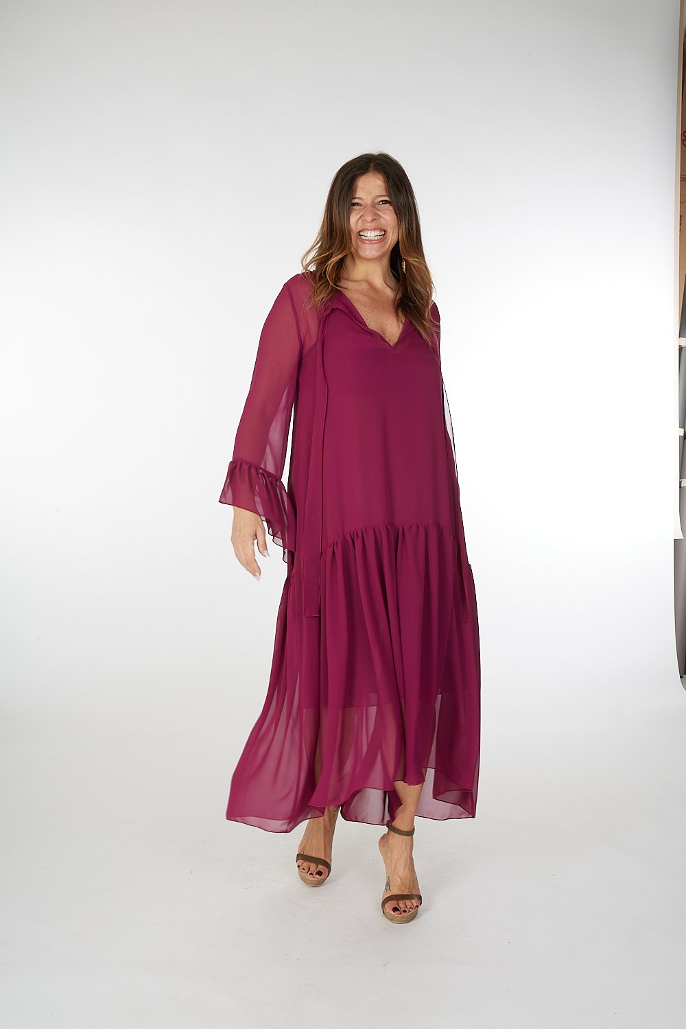 Abito Romantic Saint Tropez voile ciclamino