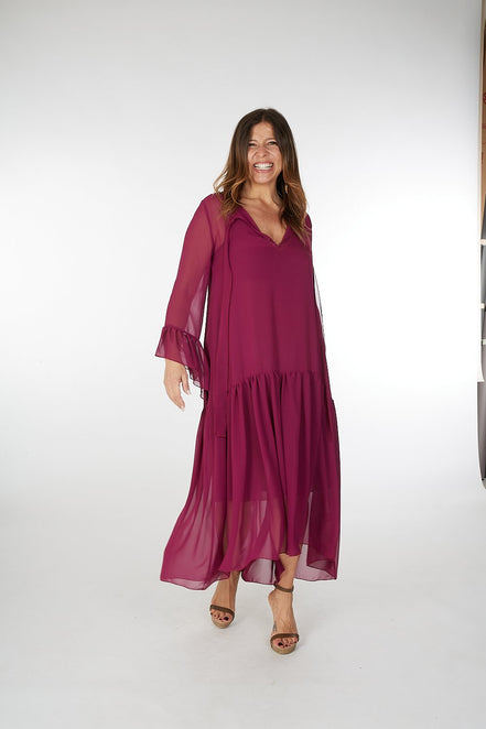 Abito Romantic Saint Tropez voile ciclamino
