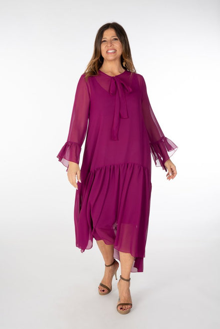 Abito Romantic Saint Tropez voile ciclamino