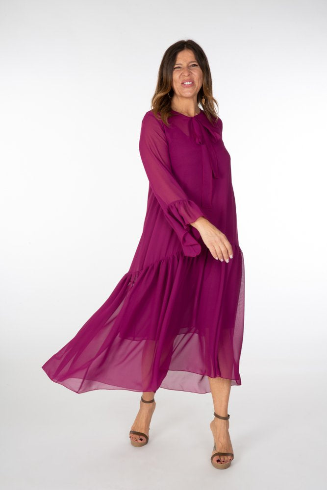 Abito Romantic Saint Tropez voile ciclamino