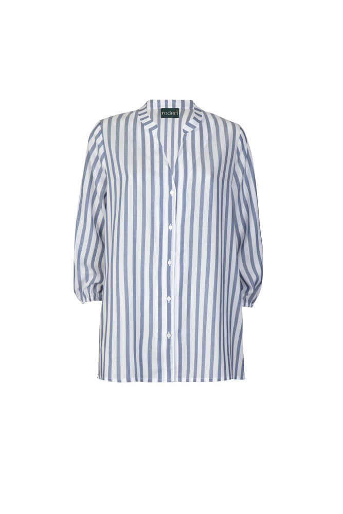 Camicia Vulcano riga bianca blu