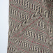 Gilet Barcelona principe di galles beige, nero e rosso