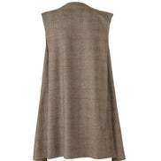 Gilet Barcelona principe di galles beige, nero e rosso