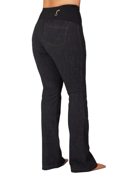 Flare Jeans in Washed Blue Milano Knit