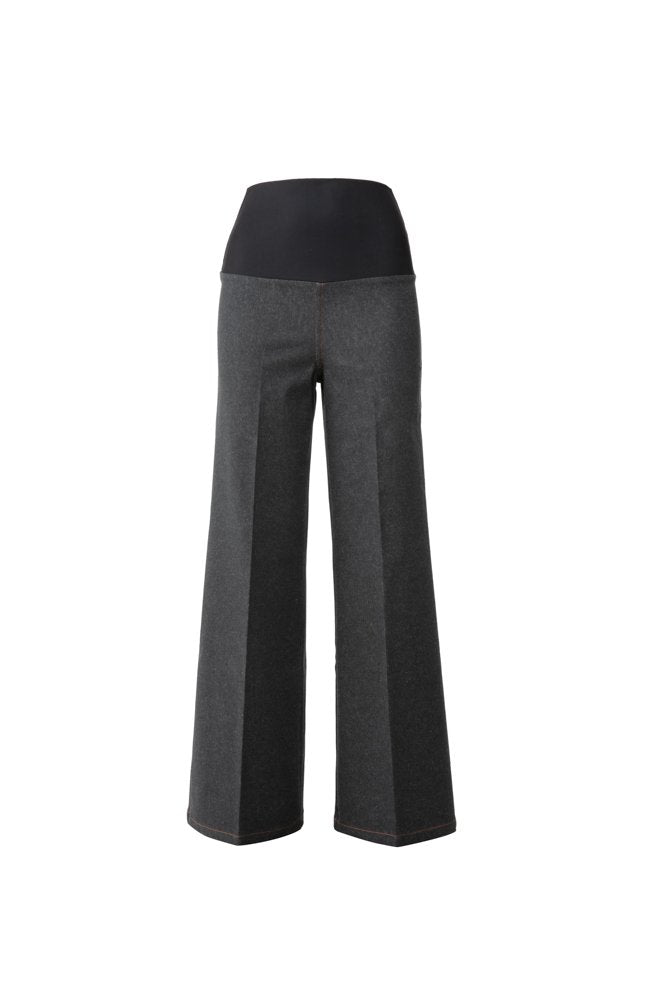 Jeans Wide Leg antracite con baschina