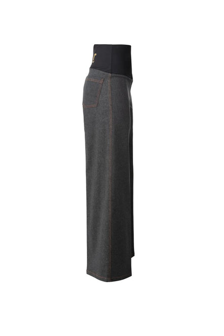Jeans Wide Leg antracite con baschina